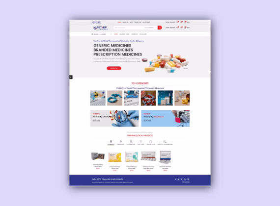 Medical Ecommerce Website Design