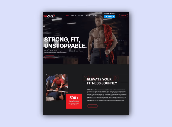 Indian Gym Website Design